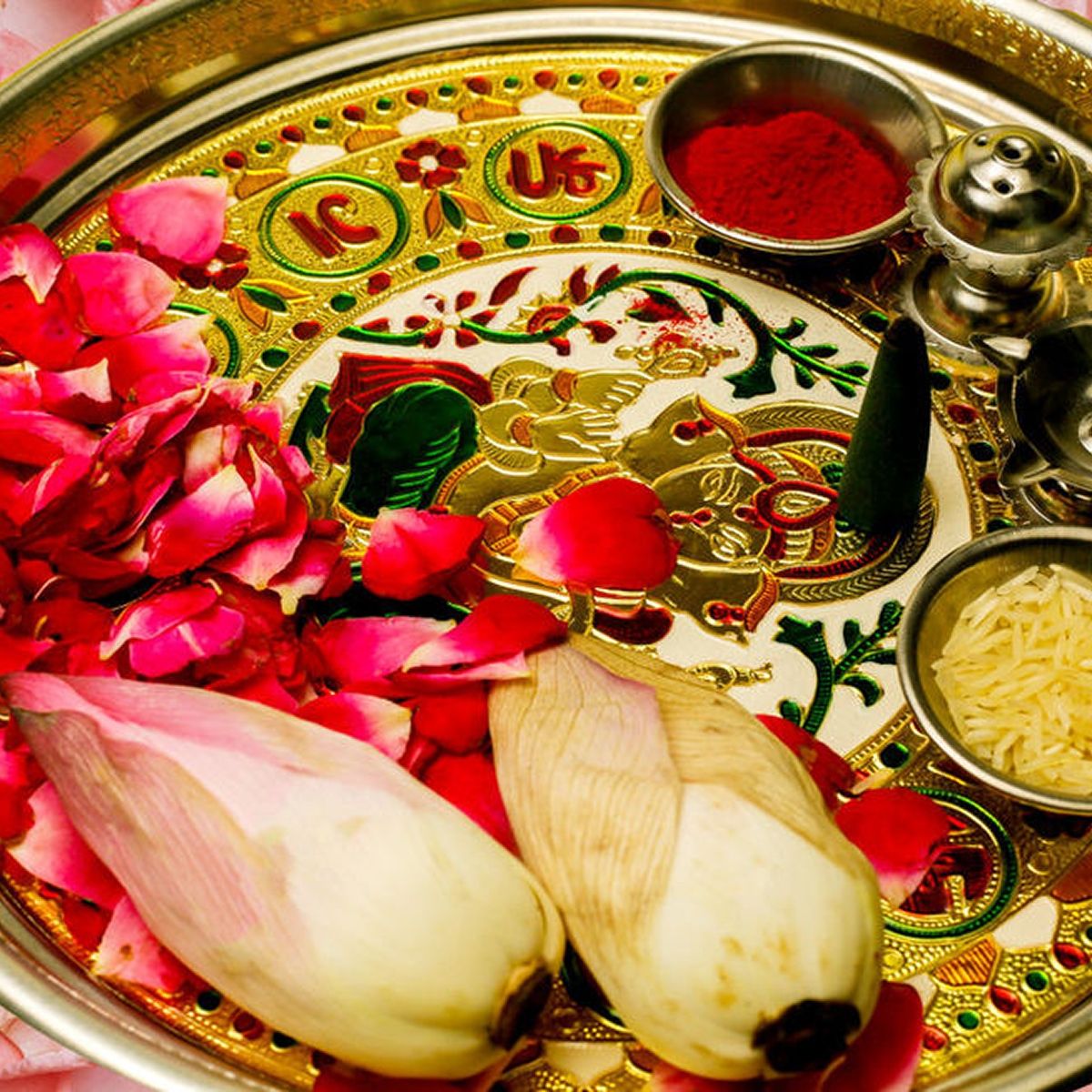 Divine Vibes Ganesh Ji Puja Thali Size 10.75 Inch
