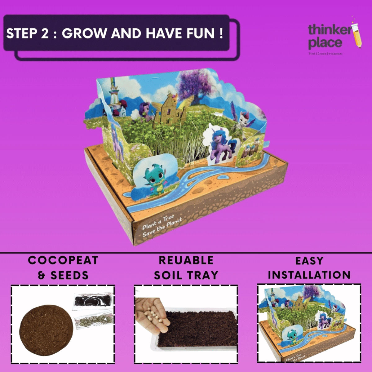 ThinkerPlace My Little Pony Garden Irrigation Kit | Build & Play with Sprinkler Kit (Age 5+)
