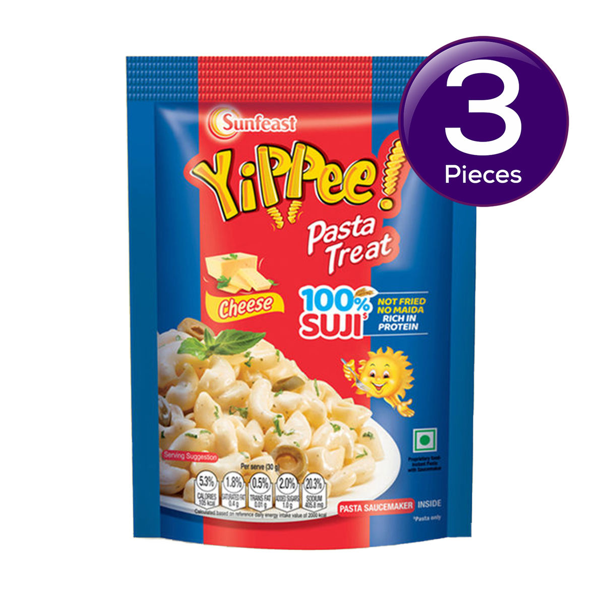 YiPPee! 100% Suji Cheese Pasta Treat Combo