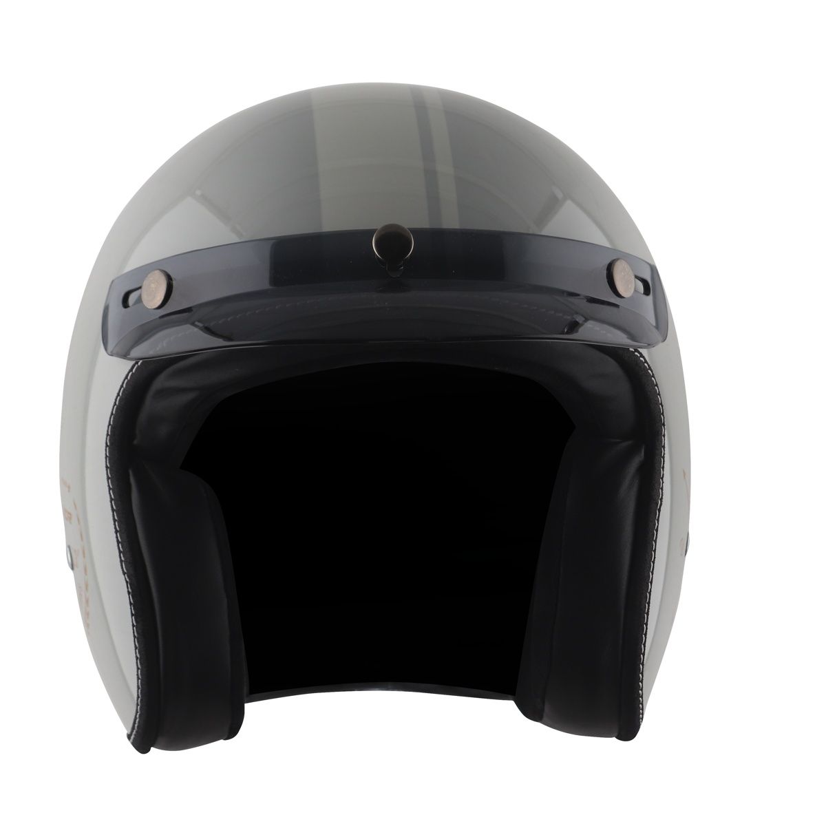 Axor Retro Jet Euro Globe Isi Ece And Dot Certified Open Face Helmet - Cool Grey Helmet - XL