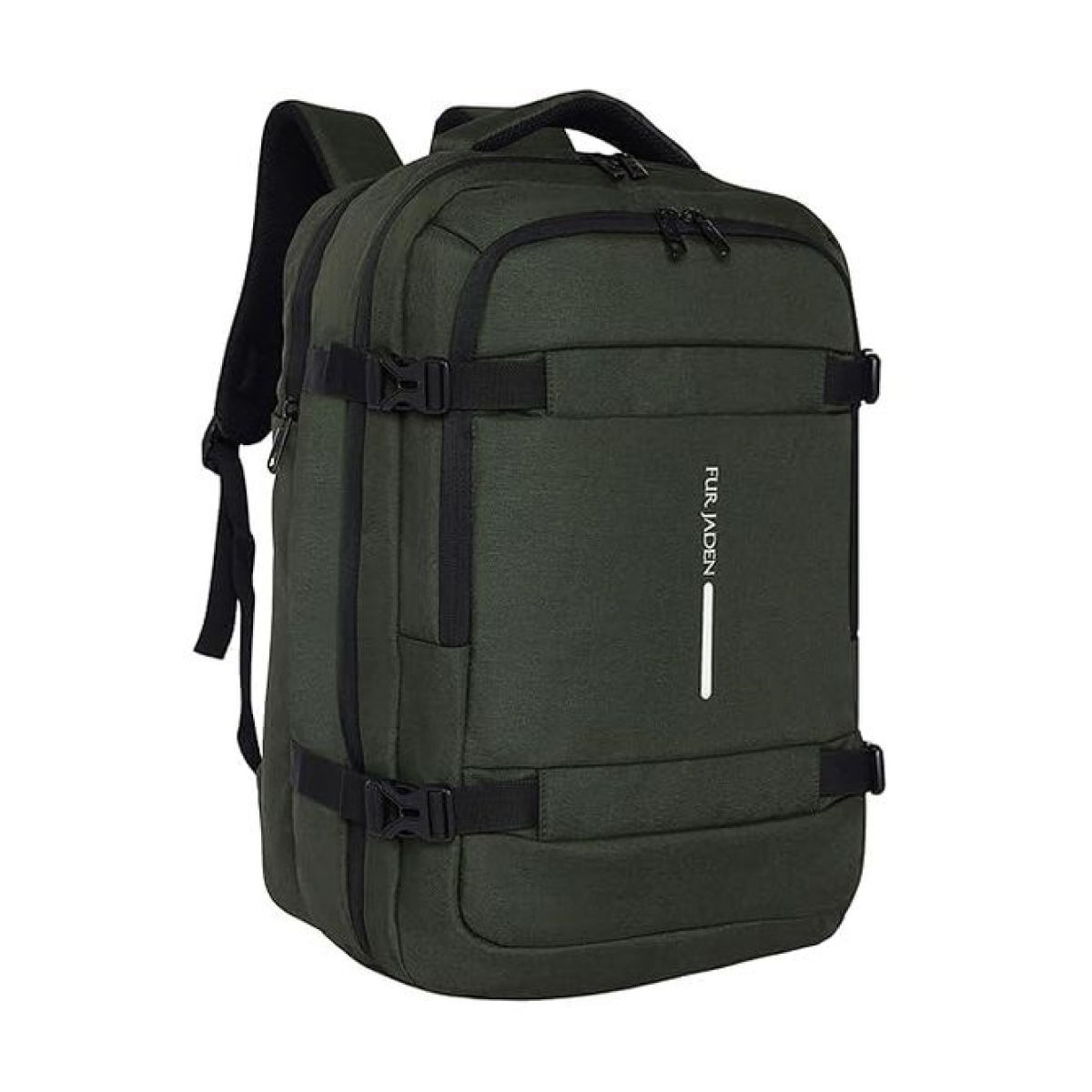 Fur Jaden Unisex Solid PU 40 L Double Side Handle Laptop Backpack | Green - 15.6 Inches