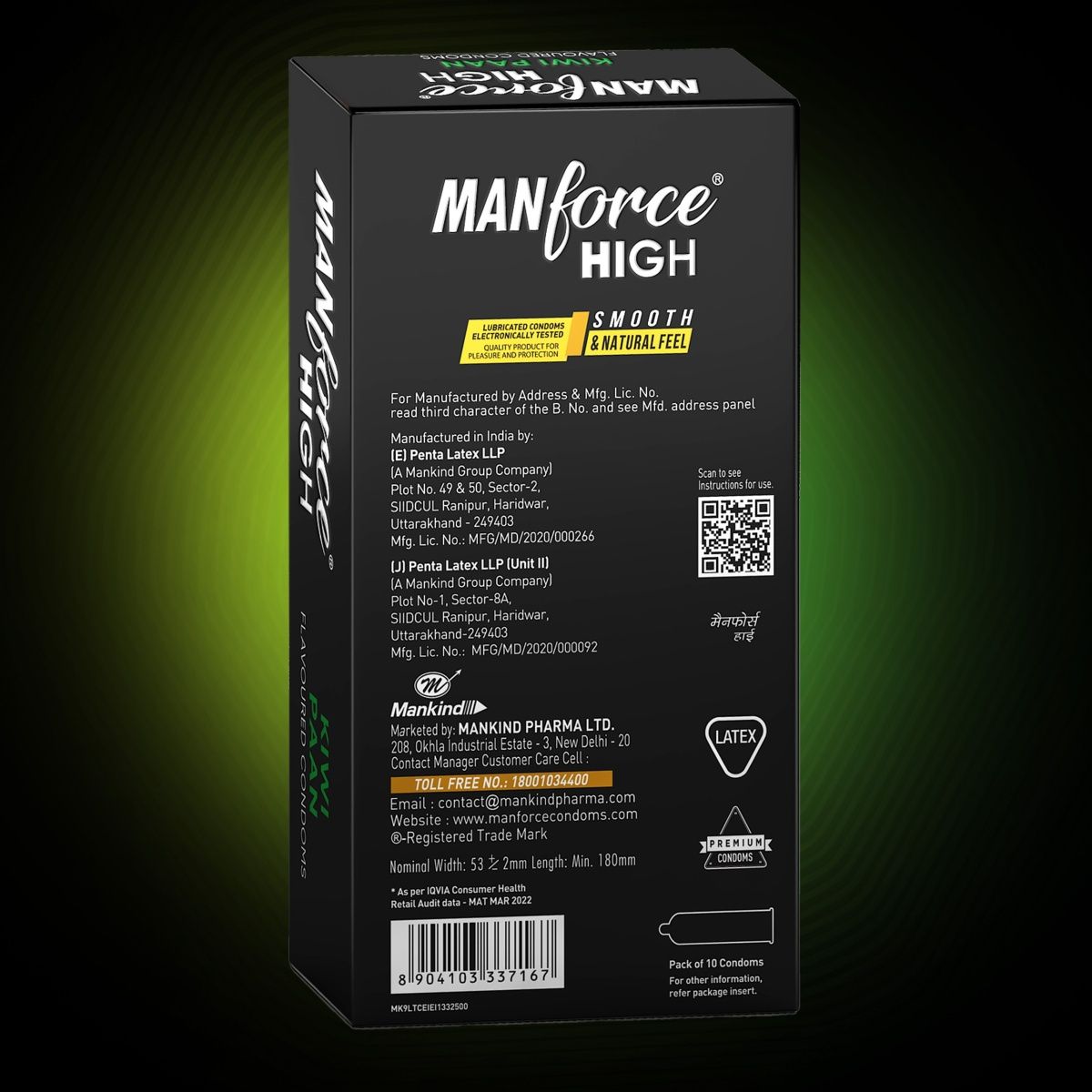 Manforce High combo - Double apple + Kiwi Paan