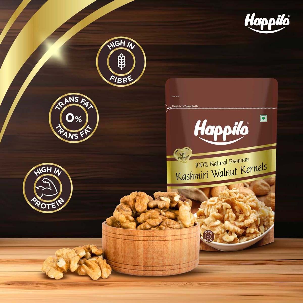 Happilo Premium Kashmiri Walnut Kernels