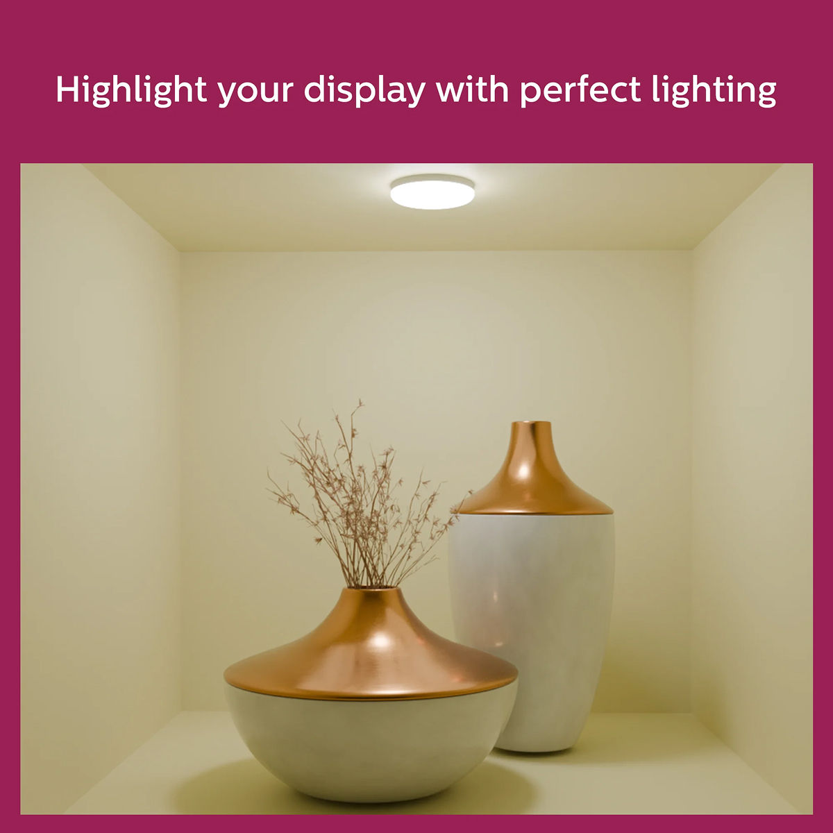 Philips Rimless Full Glow 5-Watt Round Led Surface Downlighter| Warm White