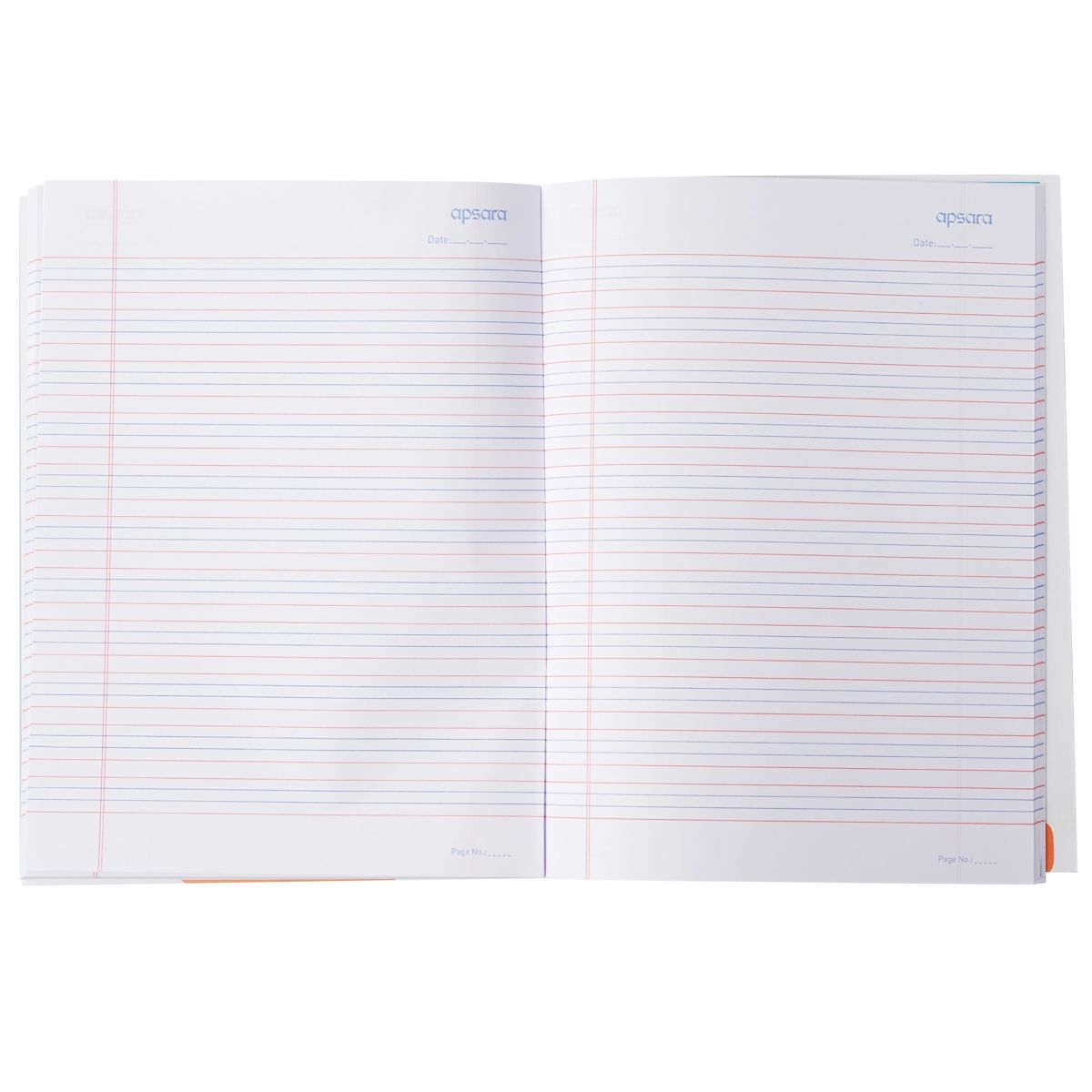 Apsara Kingsize Notebook | Pages 120 | Four Lines With Gap| Red & Blue Line|Assorted