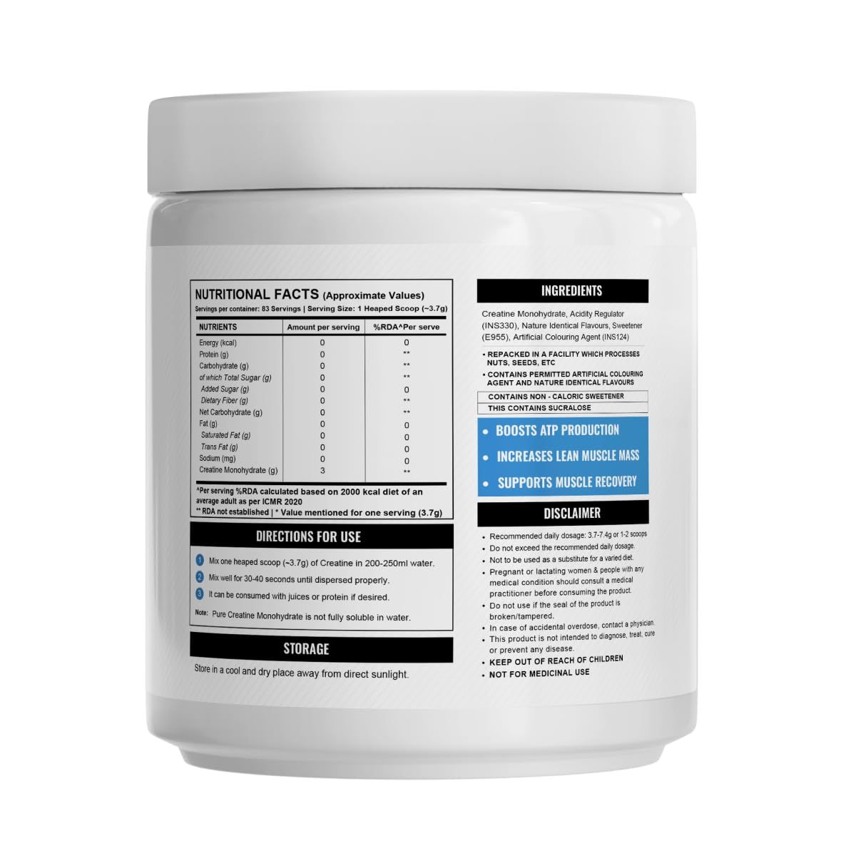 Wellcore Pure Micronised Creatine Monohydrate Fruit Fusion