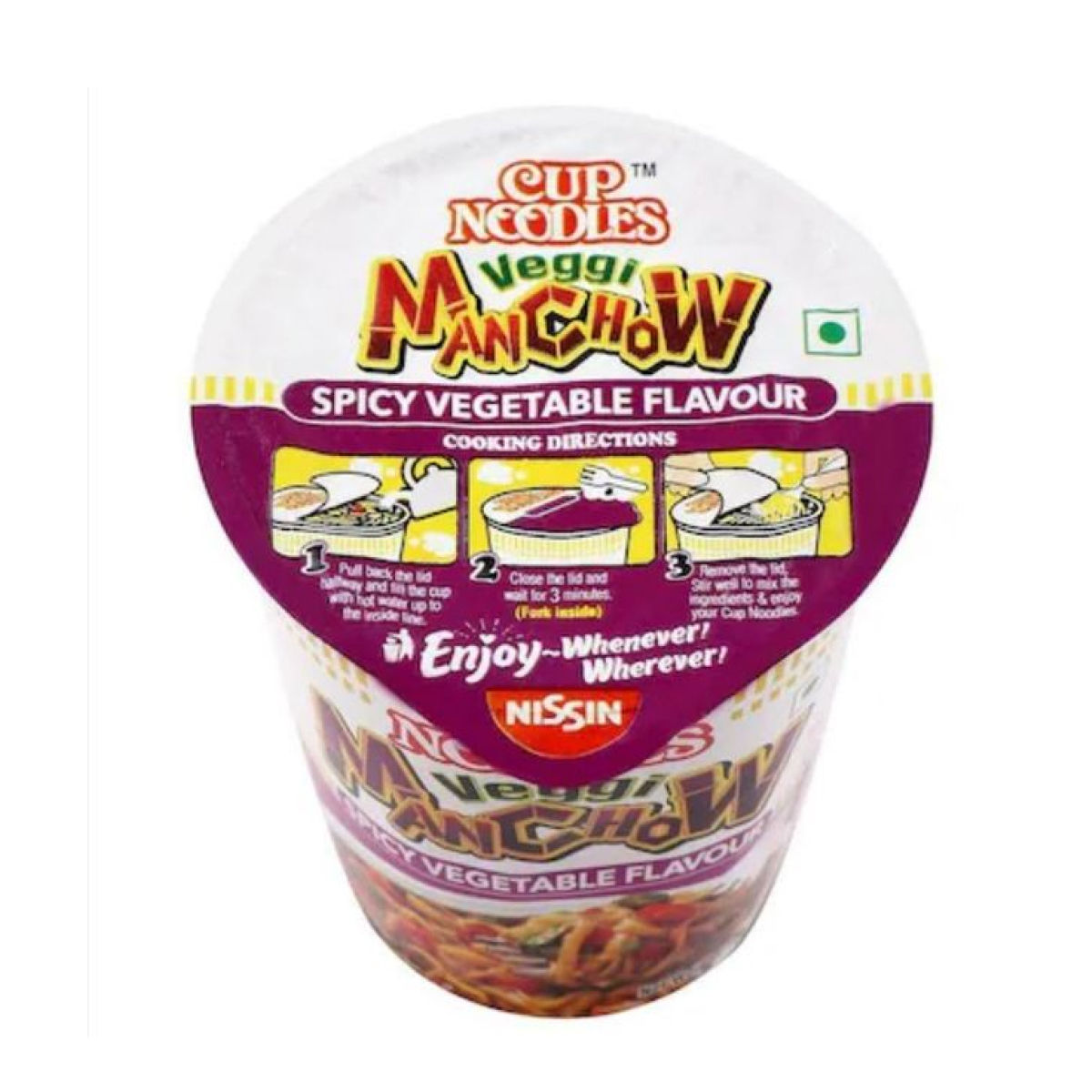Nissin Cup Noodles Veggie Manchow (70g) & Coca-Cola Soft Drink (750ml) Combo