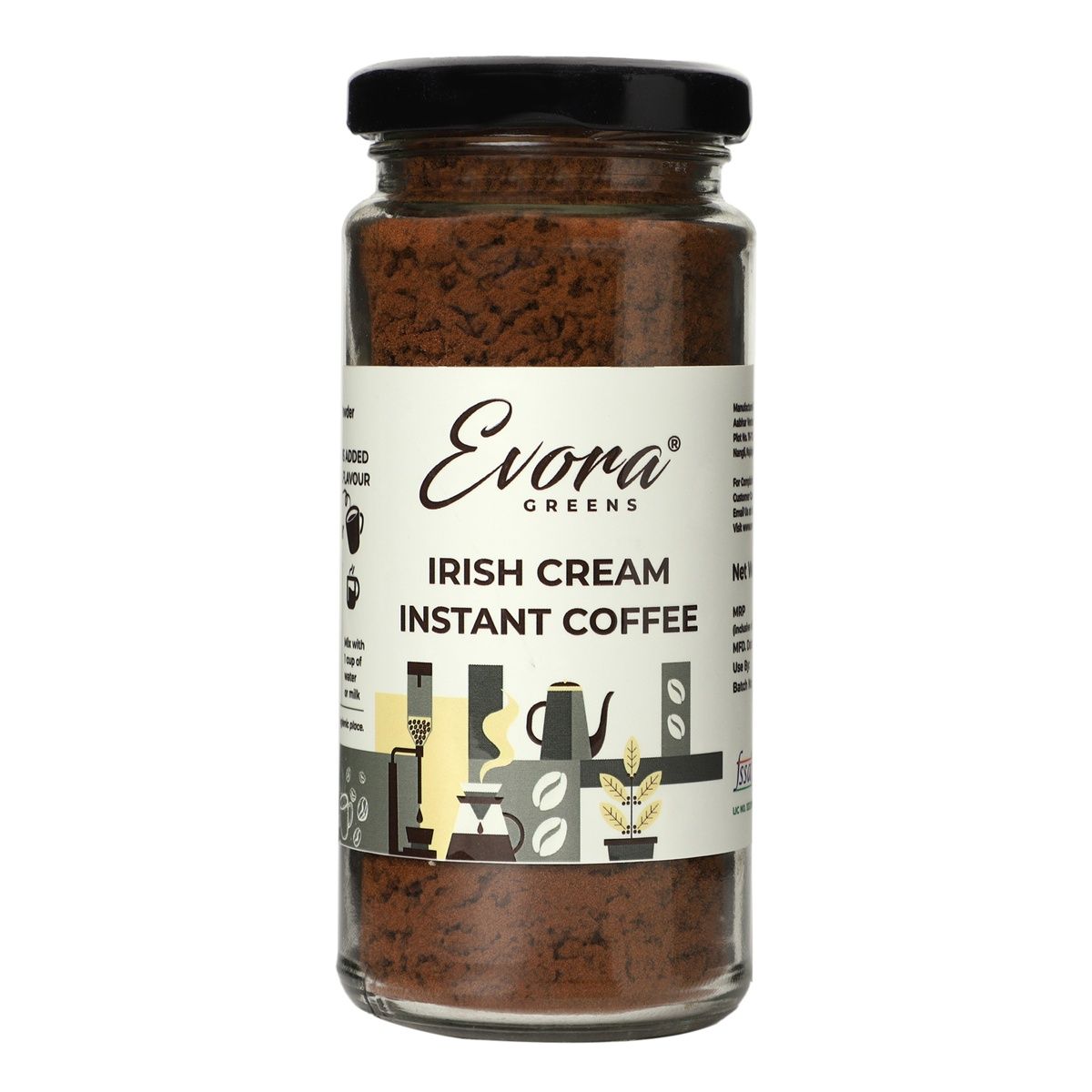 Evora Greens Irish Cream Instant Coffee