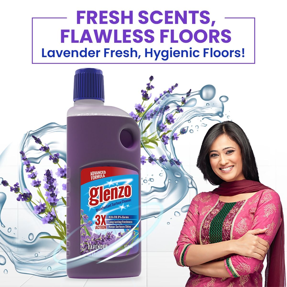 Glenzo Lavender Floor & Surface Cleaner