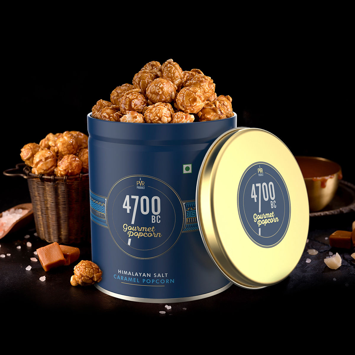 4700BC Popcorn Himalayan Salt Caramel Tin