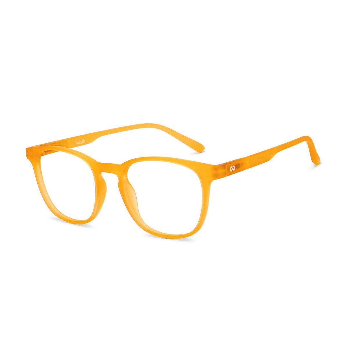 Lenskart Hustlr Unisex Solid Plastic Computer Glasses | Amber - L