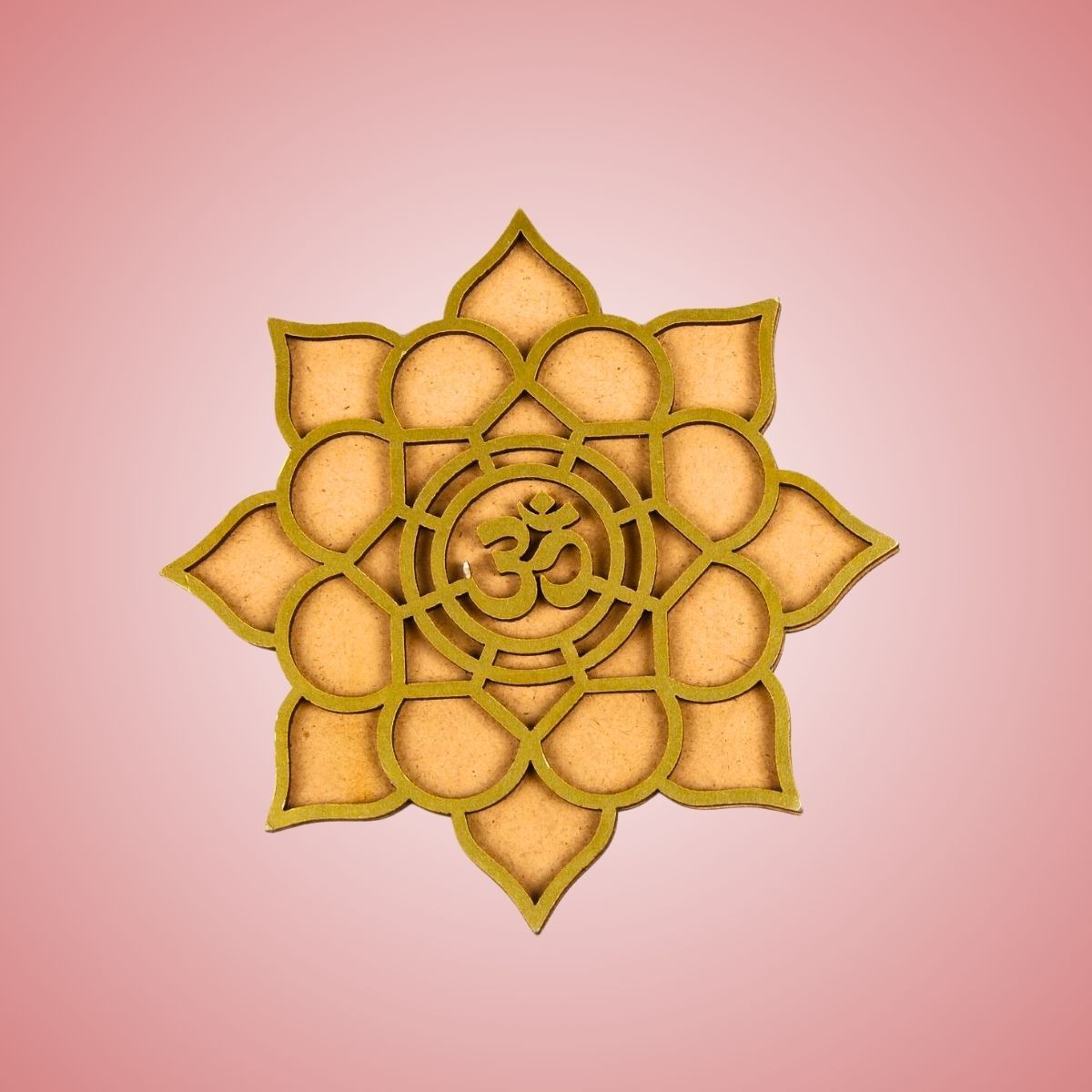 DiaCraft Rangoli Stencil Om - Multicolor | 4 x 4 Inch
