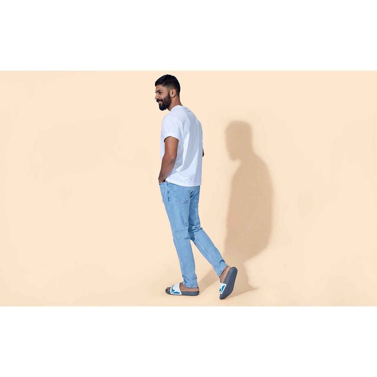 Neeman's Travel Slides | Off white | Grey | Size - UK 8