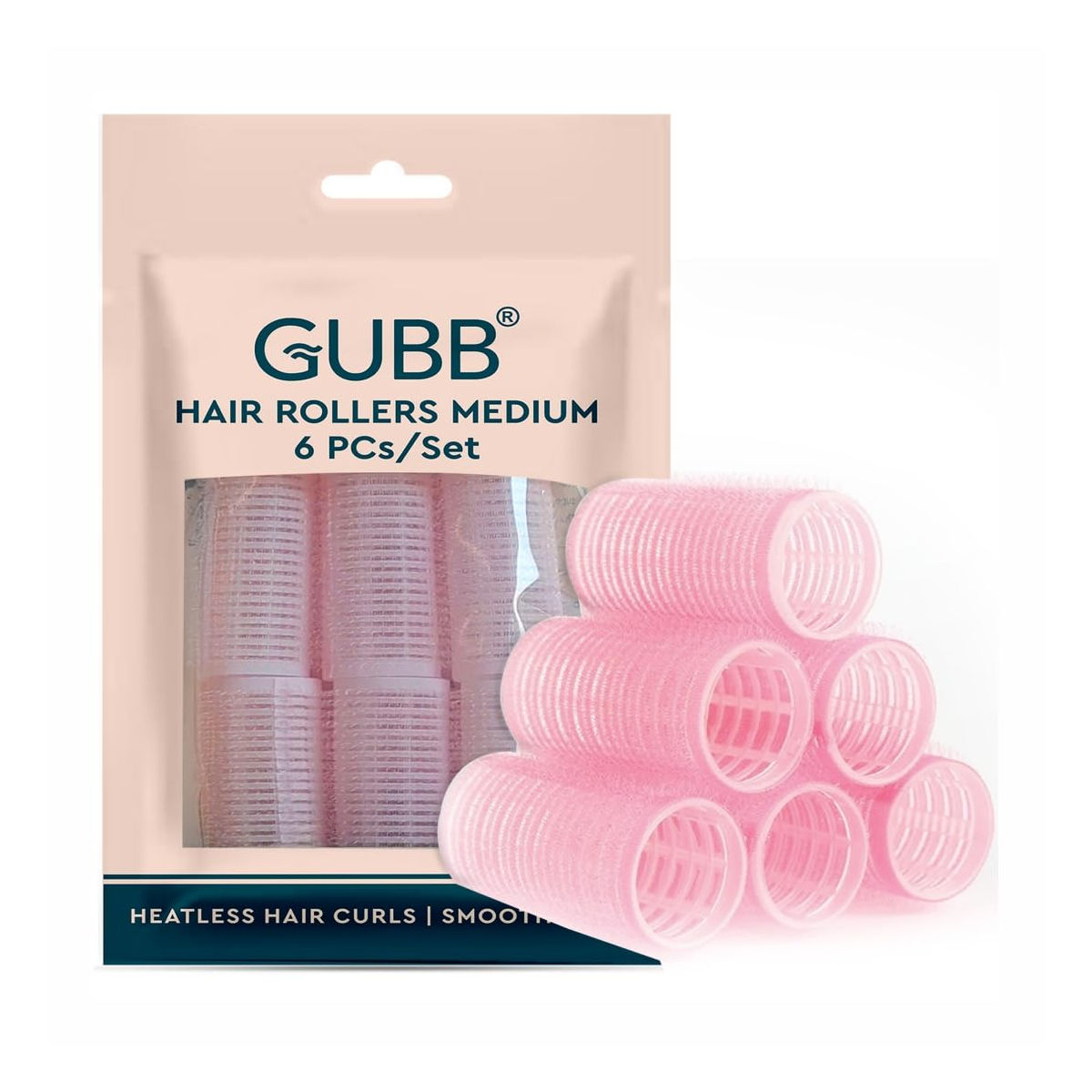 GUBB Medium Hair Rollers - Pink