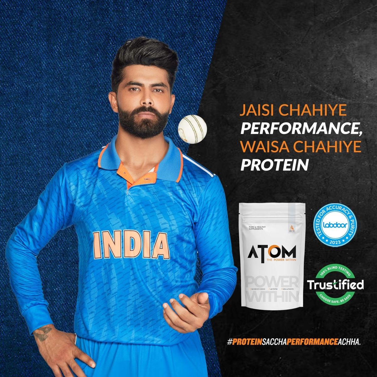 AS-IT-IS ATOM Whey Protein with Digestive Enzymes | Double rich chocolate | 27g protein