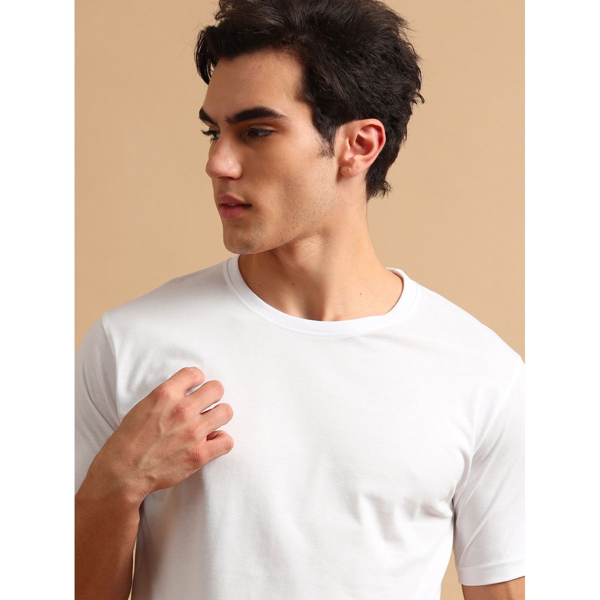 Bushirt Men's Solid T-shirt | White - M