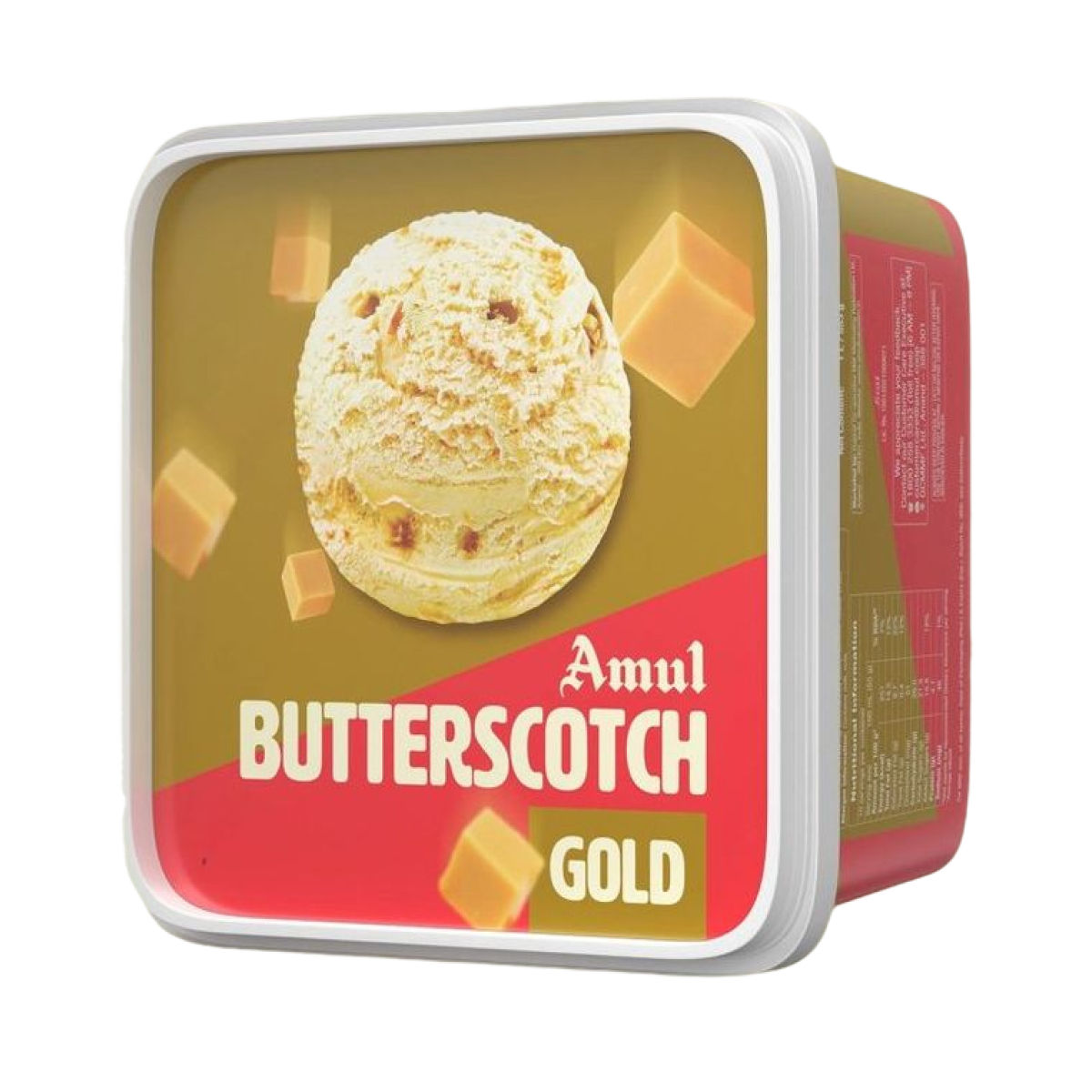 Amul Gold Butterscotch Ice Cream Tub 1 l Combo