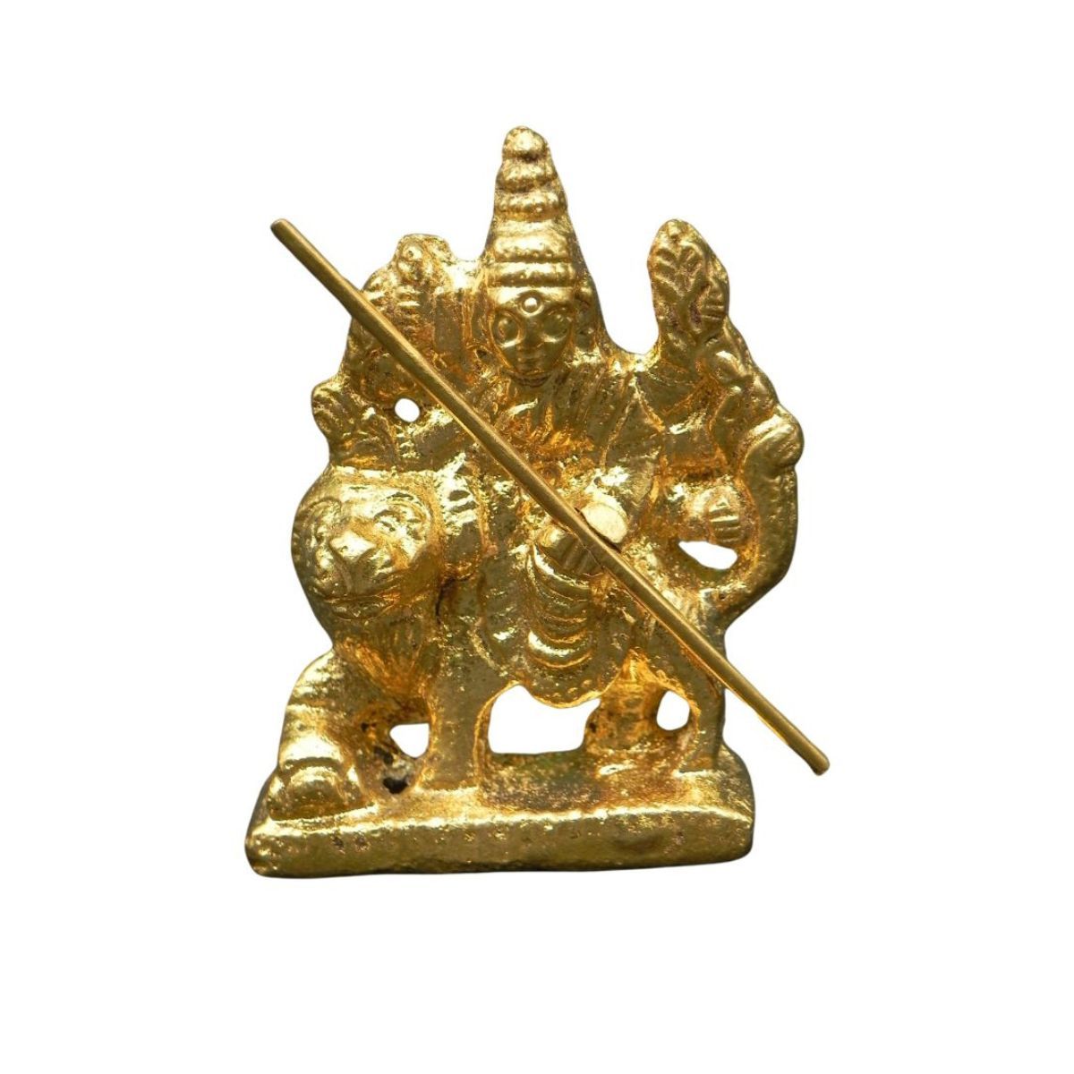 Svasti Durga Brass Idol | Gold - One Size