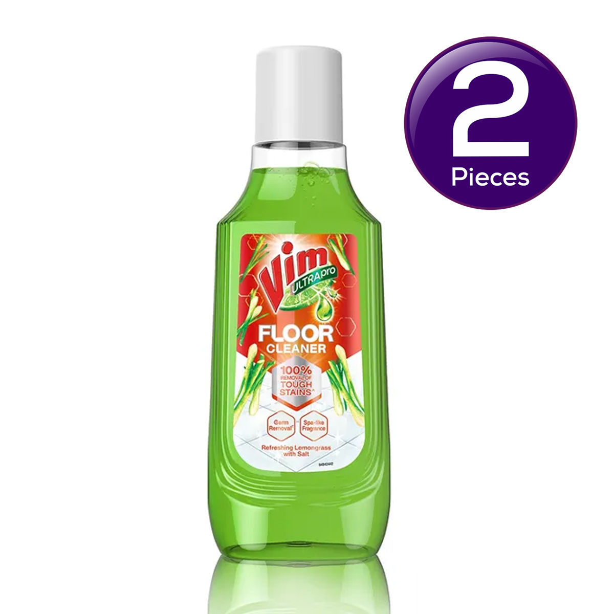 Vim Lemongrass With Salt Refreshing Floor Cleaner 500 ml X 2 Combo