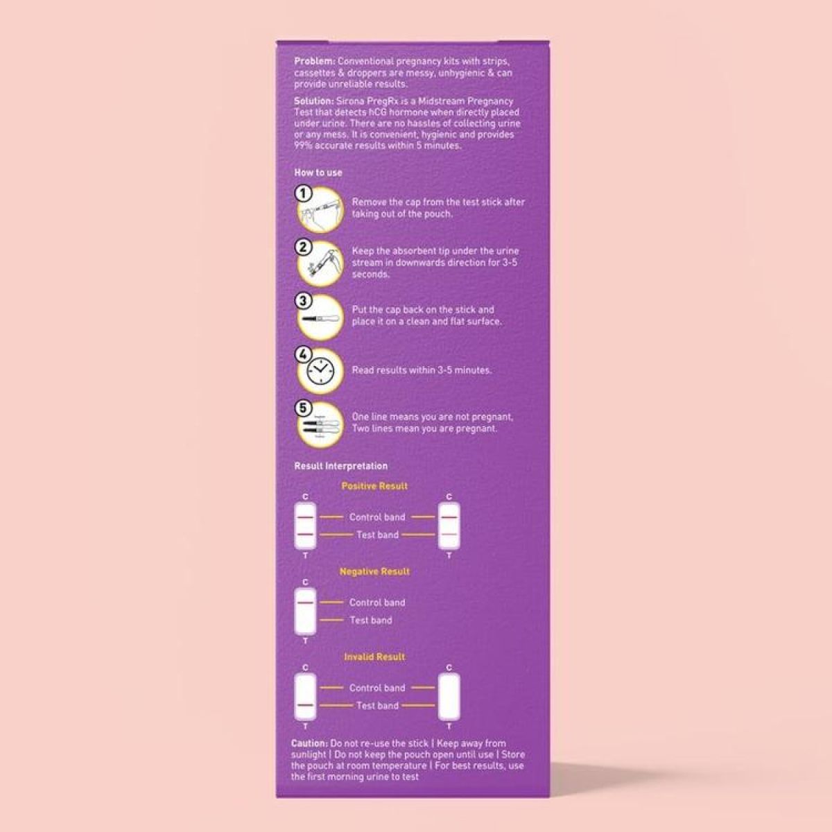 Sirona Home Pregnancy Test Kit Easy To Use Midstream Urine Test Kit