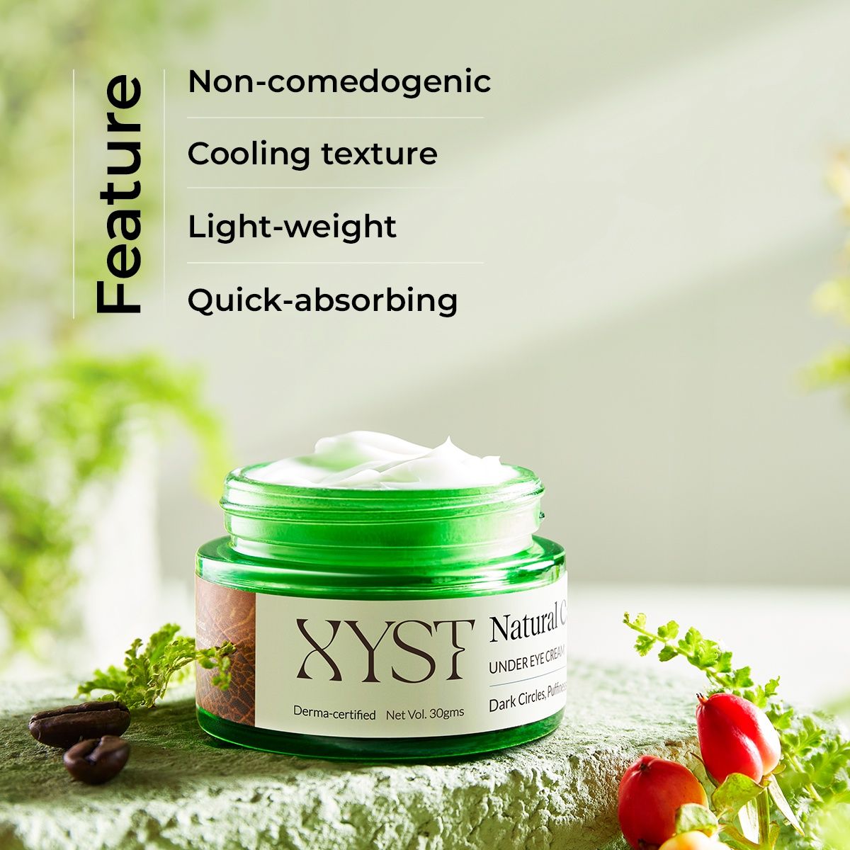 Xyst Natural Caffeine Under Eye Cream For Dark Circles | Wrinkles And Removal Of Fine Lines
