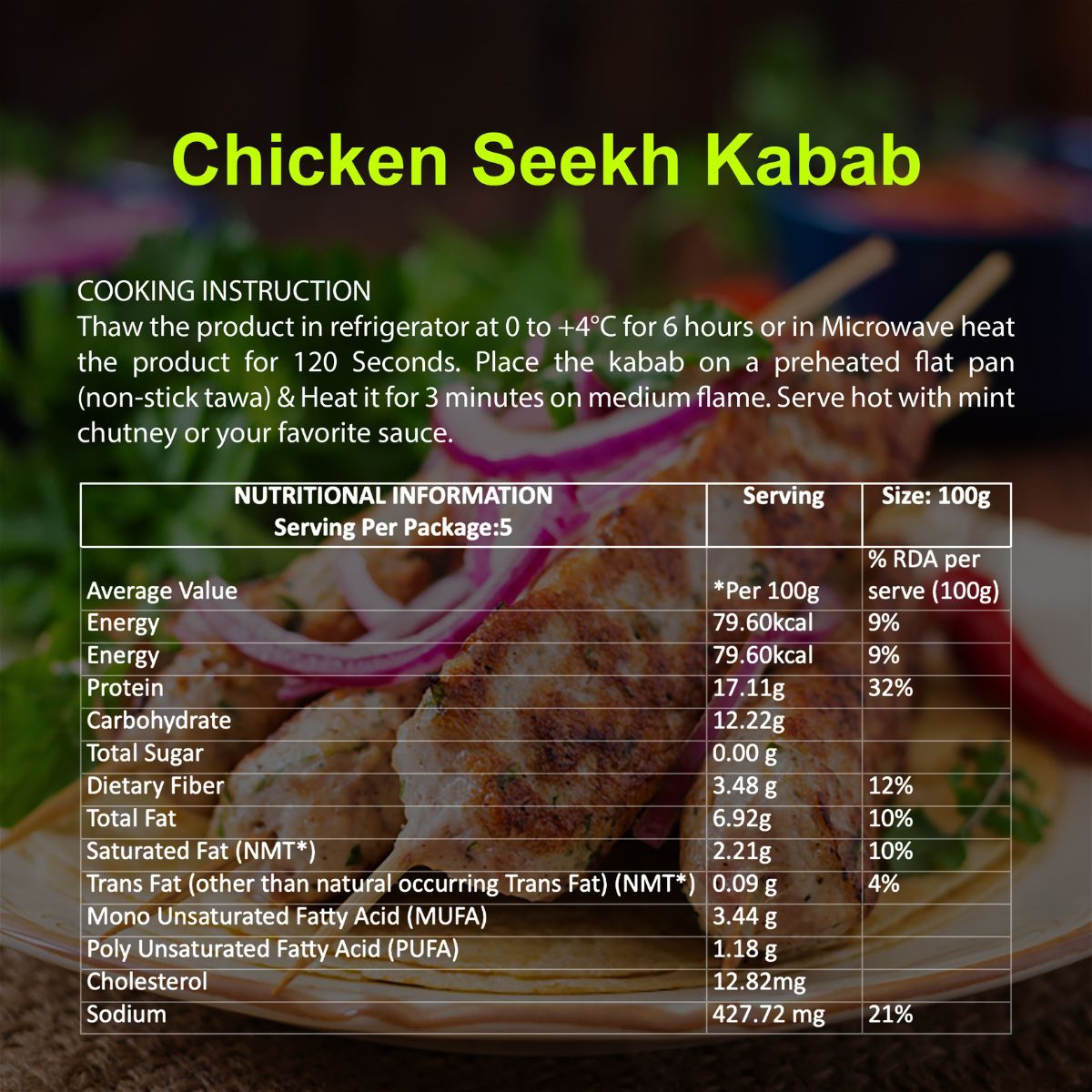 Carnivore Chicken Seekh Kabab
