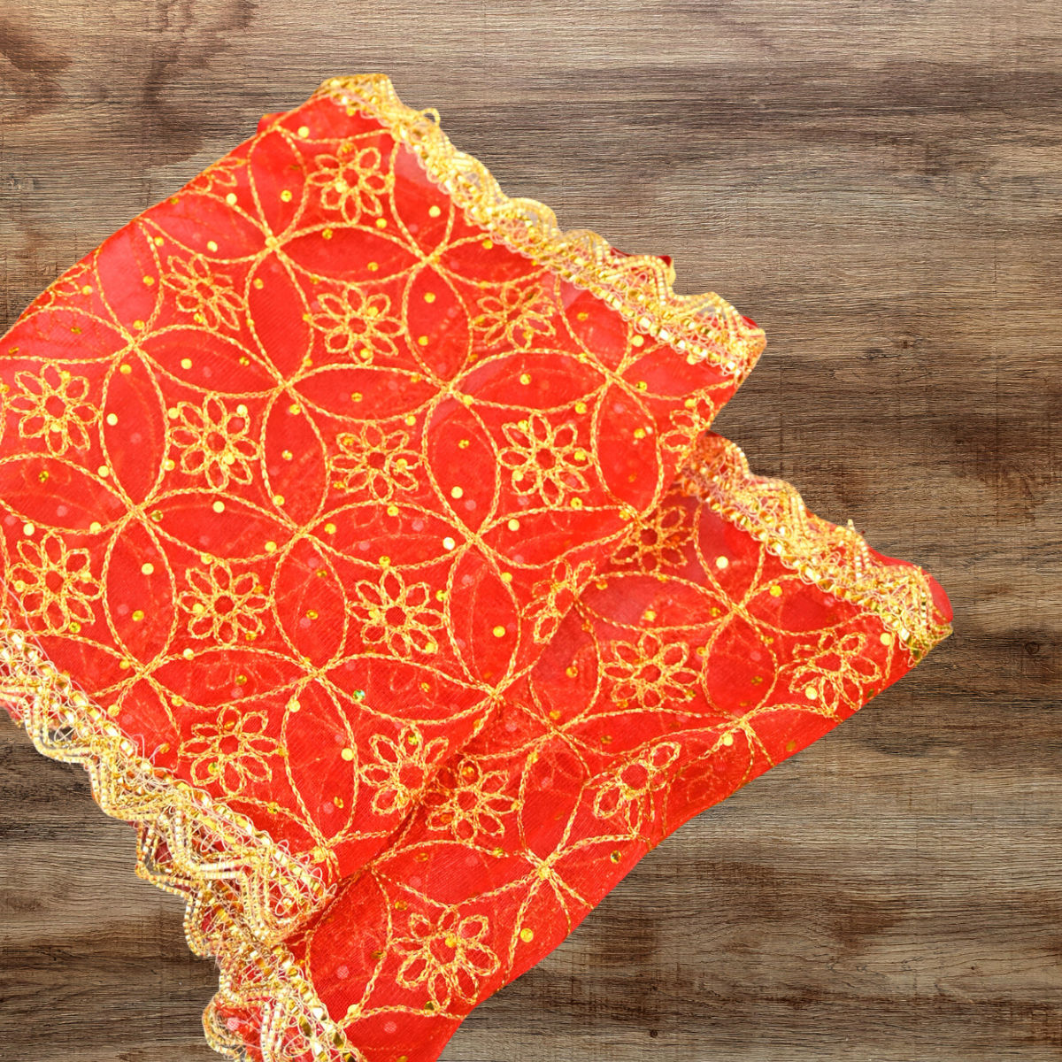 Servdharm Divine Red Mata Chunri 26 x 10 Inch