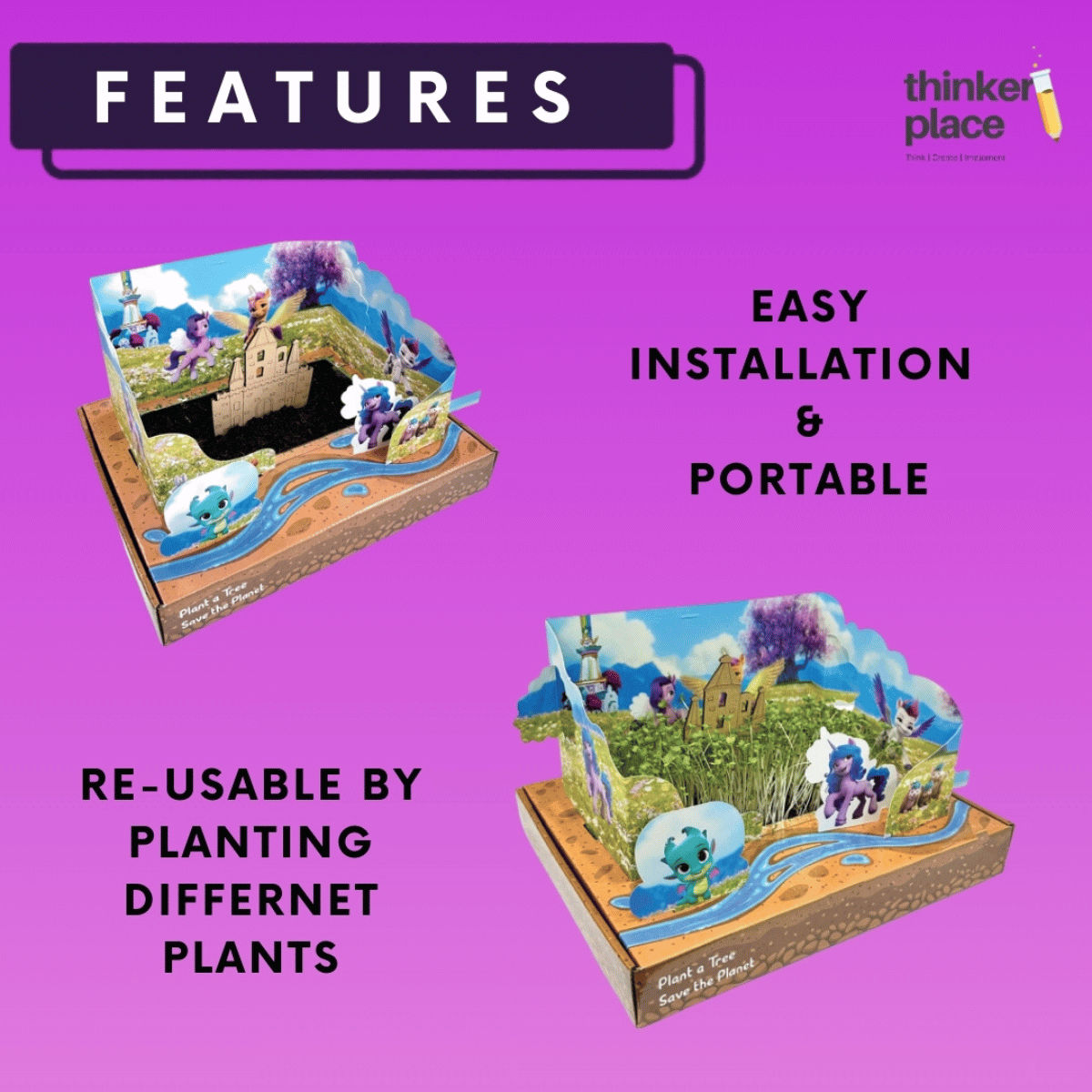 ThinkerPlace My Little Pony Garden Irrigation Kit | Build & Play with Sprinkler Kit (Age 5+)