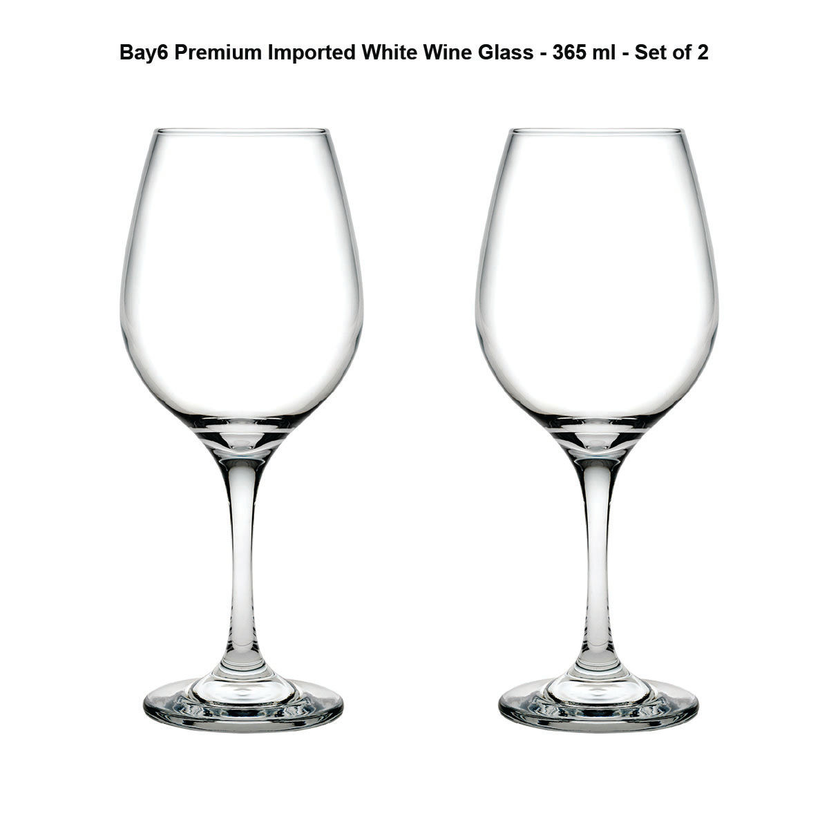 BAY6 Imported White Wine Glass -Set 365 ml - (2pc)