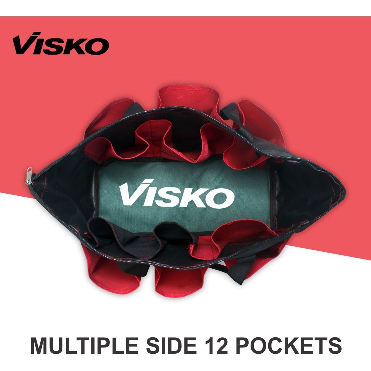 Visko Vlb 007 Tools Bag With 12 Pockets | Multipurpose Resin Tool Bag