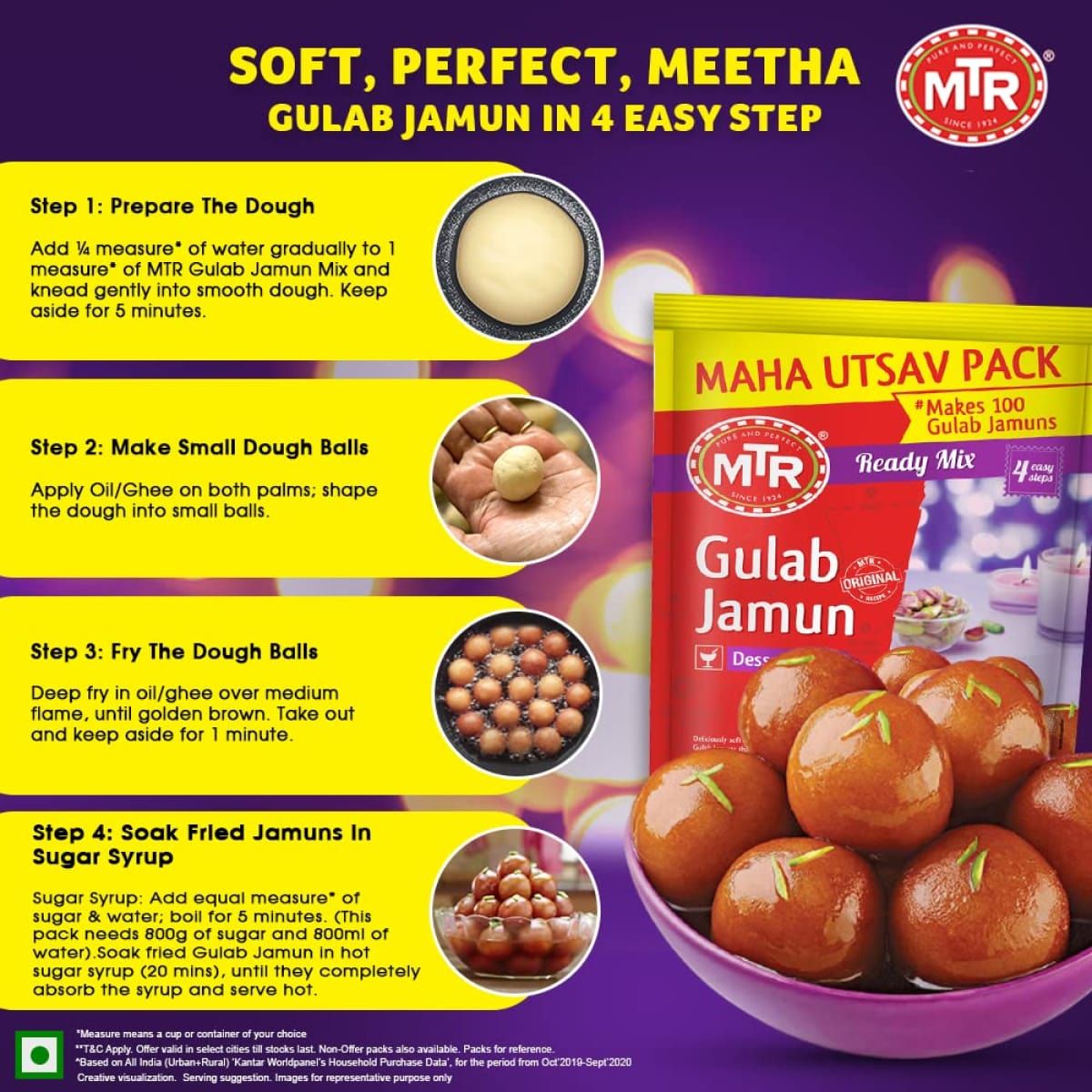 MTR Instant Gulab Jamun Mix 500 g Combo