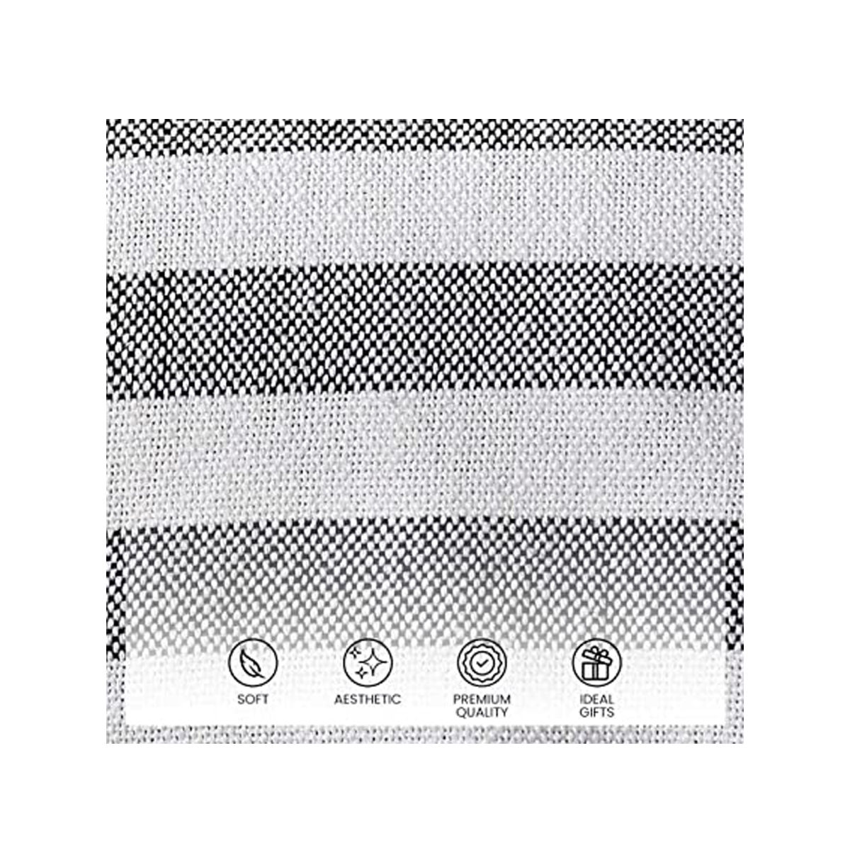 Sashaa World Striped Soft & Breathable Yellow Throw Blanket
