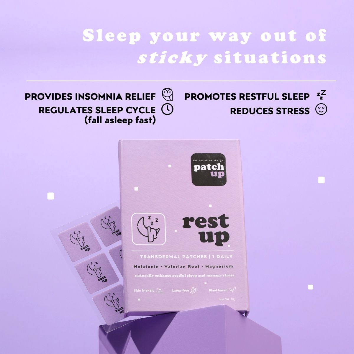Patch Up Rest Up Patches For Restful Sleep And Stress Management
