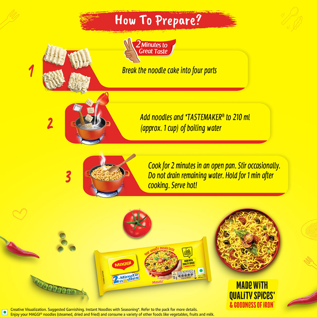 Pepsi Soft Drink(750ml) & Maggi 2- Minute Instant Masala Noodles(280gms) Combo