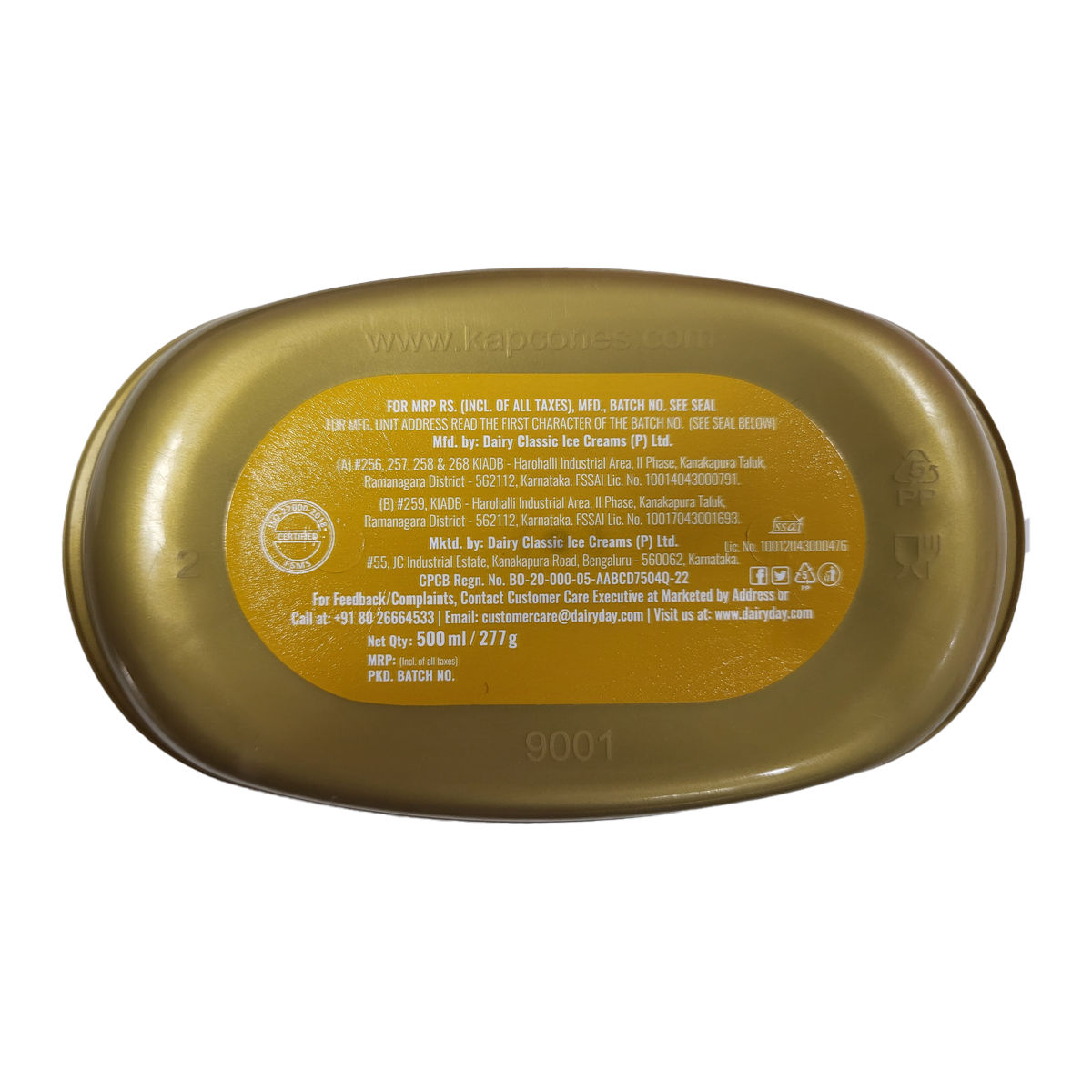 Dairy Day Crunchy Butter Scotch Ice Cream Tub 500 ml Combo