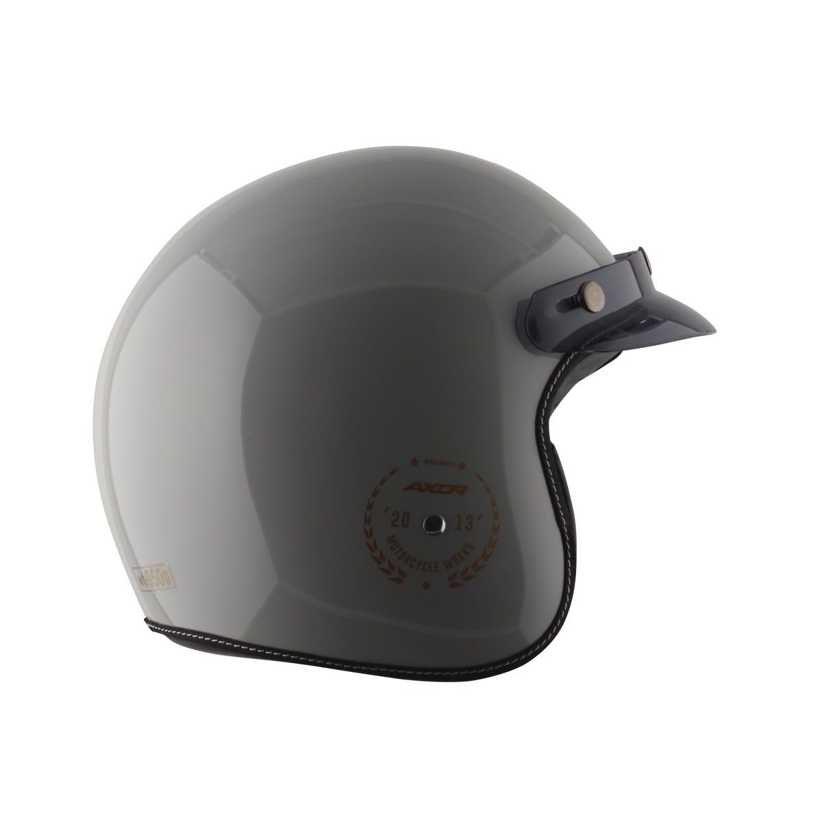 Axor Retro Jet Euro Globe Isi Ece And Dot Certified Open Face Helmet - Cool Grey Helmet - XL