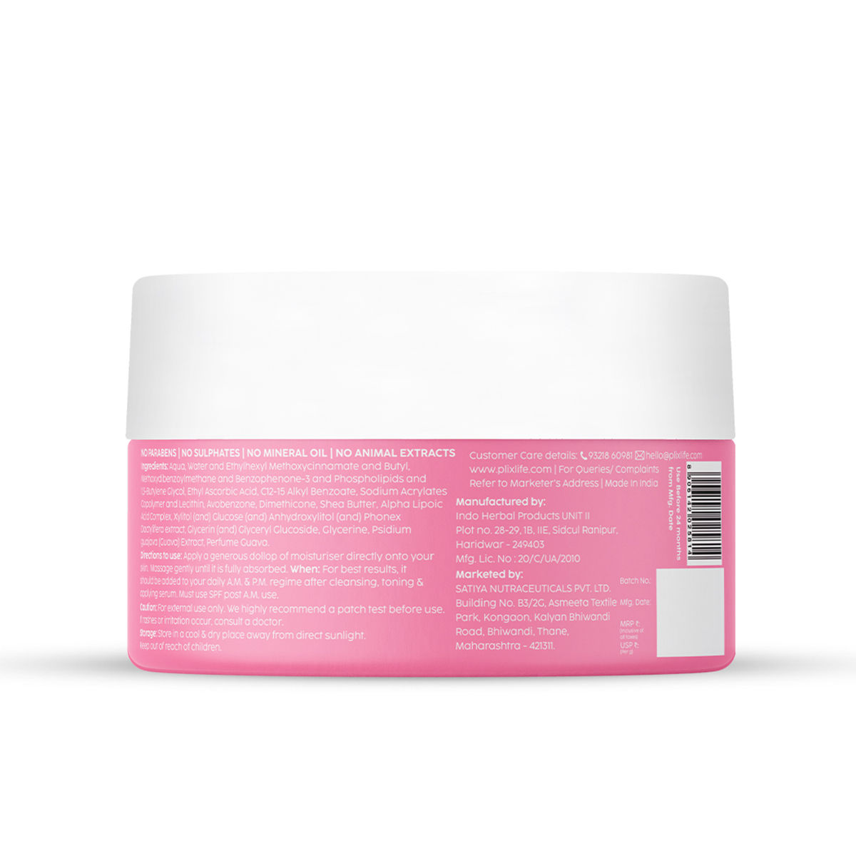 Plix Guava Glow Smoothie Moisturizer For Brighter Skin With Vitamin C & ALA, Promotes Hydration