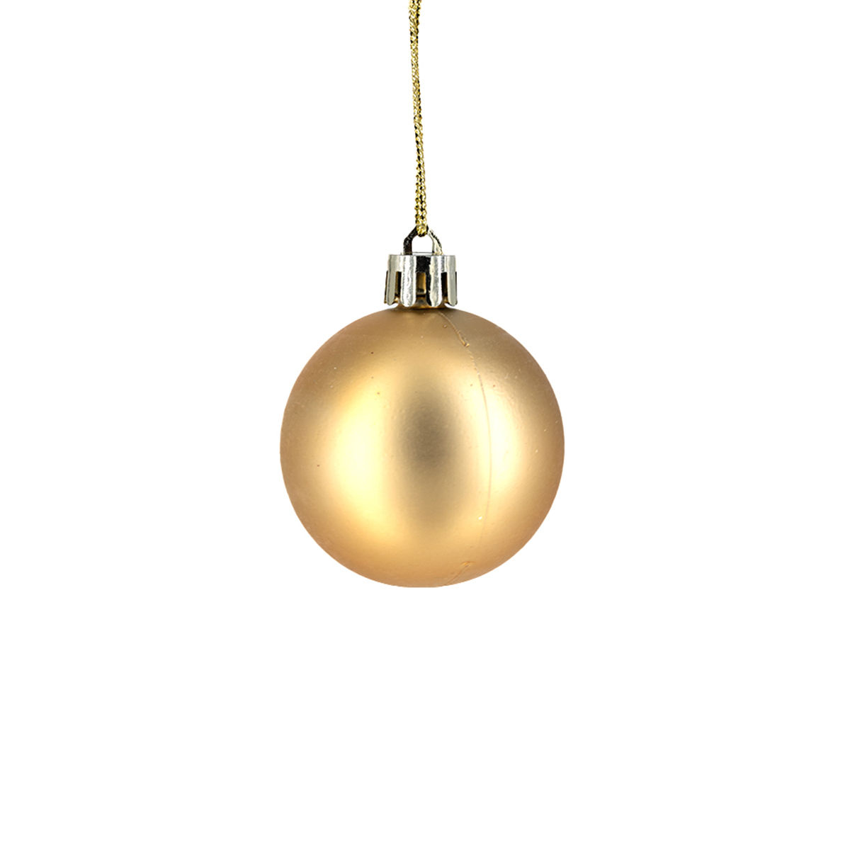 Gullak 3 cm 12 pcs Shiny+Matt Ball In Pvc Box Gold