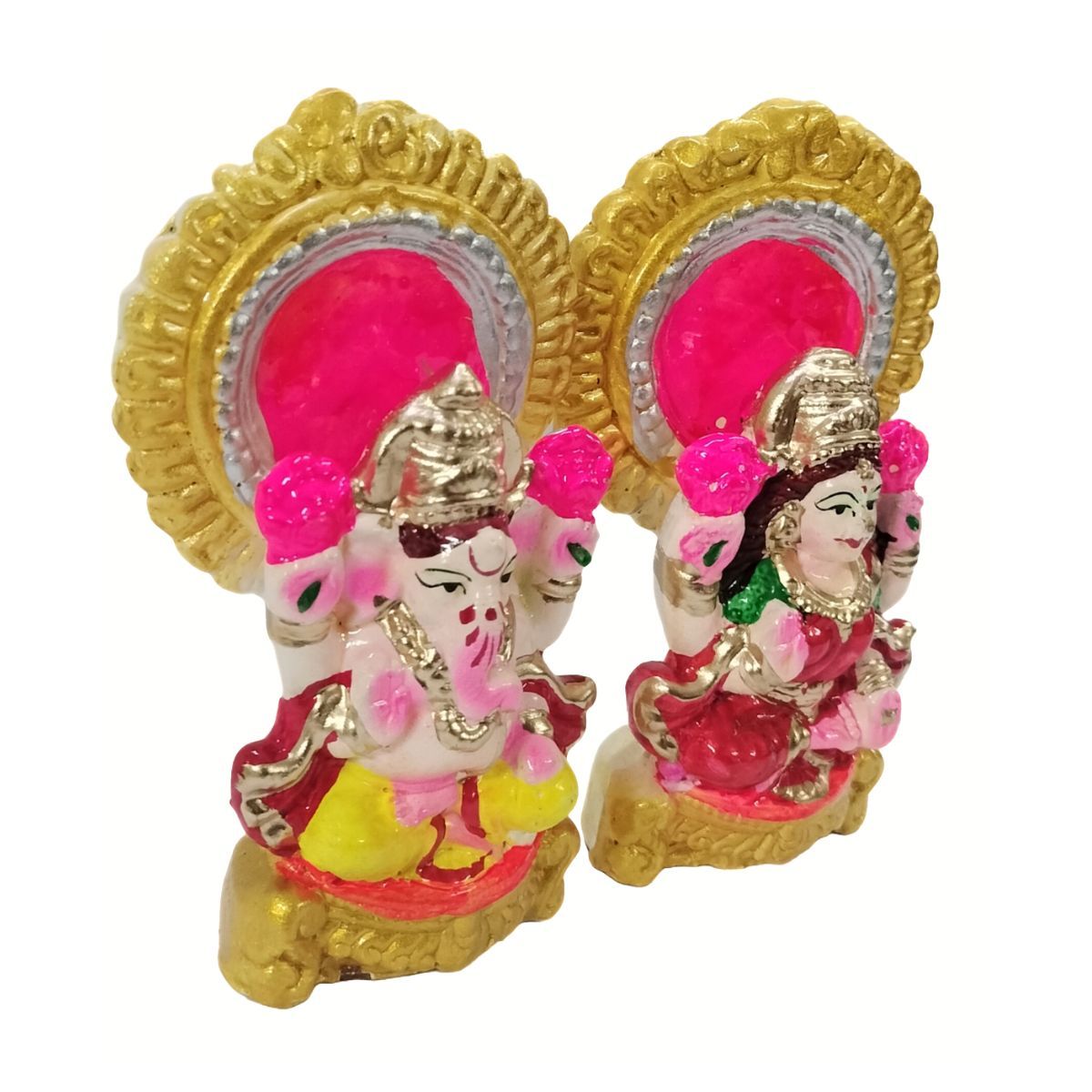 Colour Laxmi Ganesh Set 5 Inch Design 2
