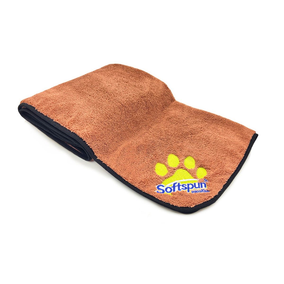 Softspun Microfiber Pet Towel (Medium, 380 GSM, 60x120cm, 1pc, Brown)