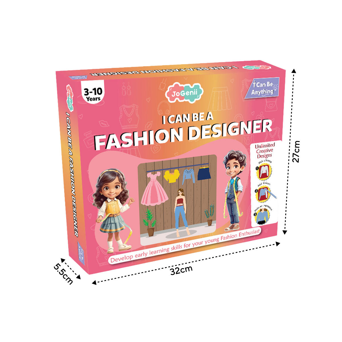 JoGenii's Can be a Fashion Designer Set of 6 Foam DIY booklet with colors and Fashion styling guide