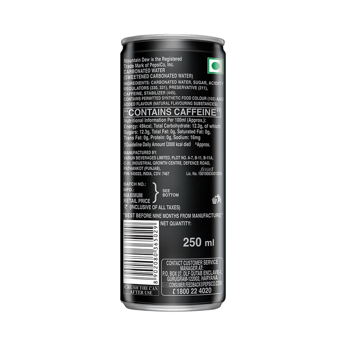 Mountain Dew Soft Drink Can Combo