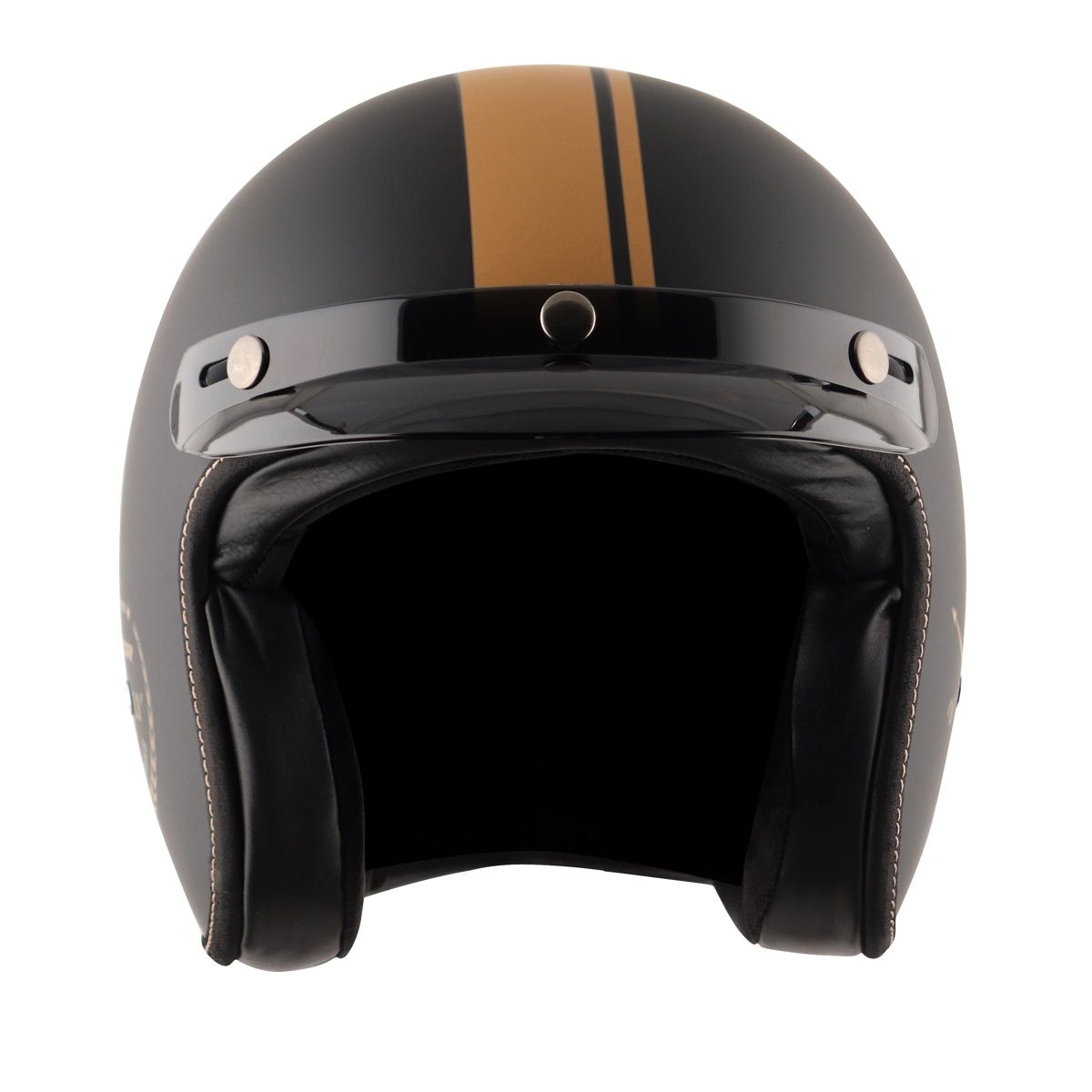 Axor Retro Jet Euro Globe Isi Ece And Dot Certified Open Face Helmet - Dull Black Helmet - M