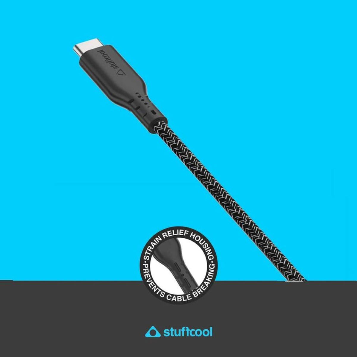 Stuffcool Ecolo Made From Recycled Plastic Type C To Lightning Sync & Fast Charging Cable