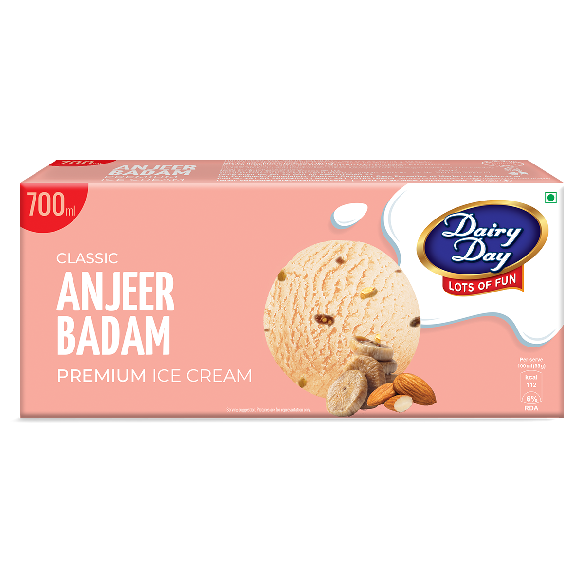 Dairy Day Anjeer Badam Ice Cream Tub