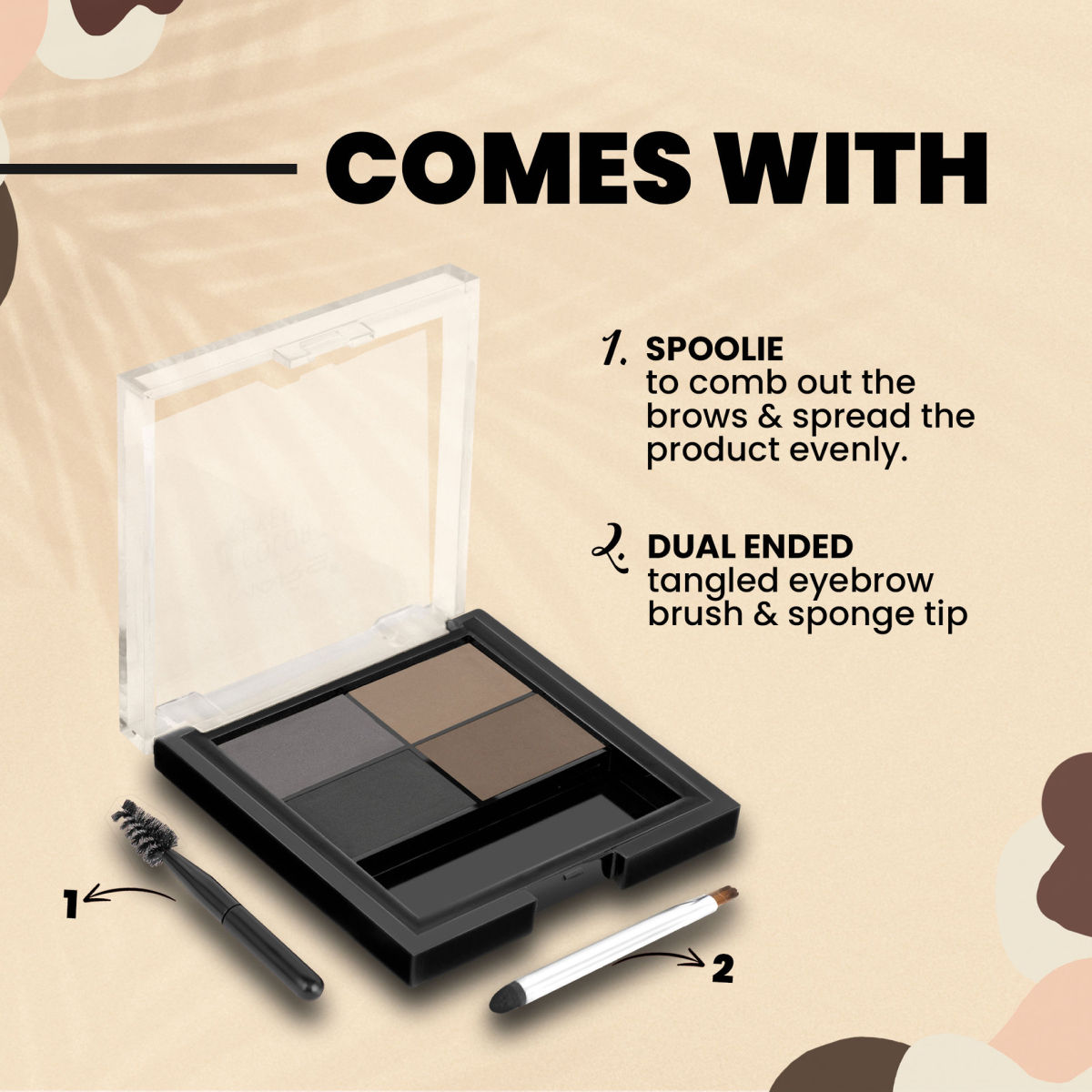 MARS Cosmetics Instant Eyebrow Powder Cake and Brush