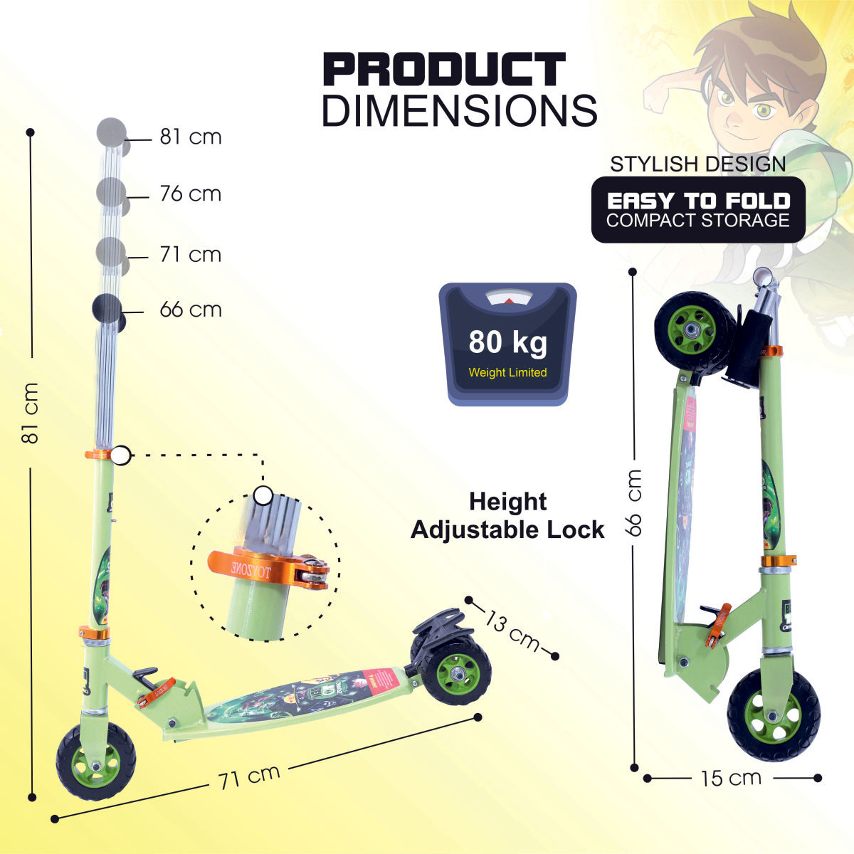Toyzone Ben 10 Scooter Oval