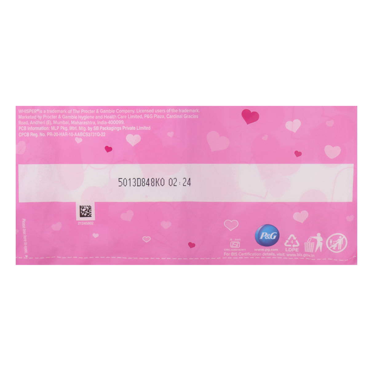 Whisper Ultra Soft Sanitary Pads - XL+