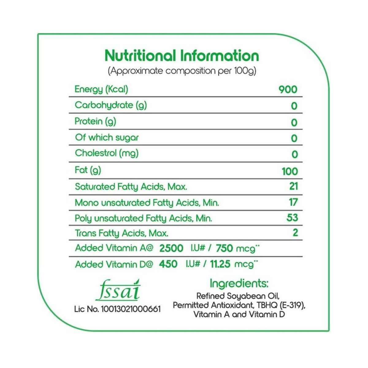 Fortune Soyabean Oil 1 l Combo