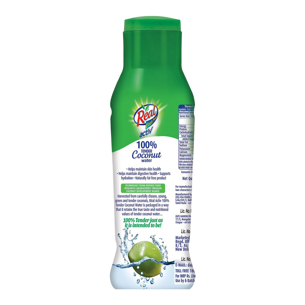 Real Activ 100% Coconut Water - 200 ml (Tetra Pak) 200 ml Combo